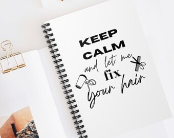 Hair Stylist Spiral Notebook - Ruled Line