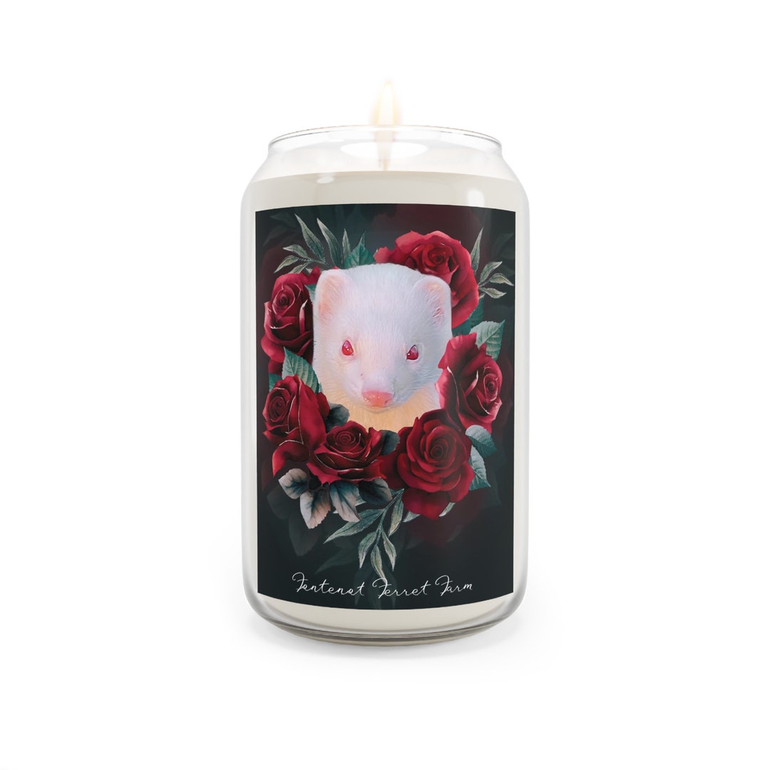 Rose Albino Ferret Scented Candle, 13.75oz Etsy