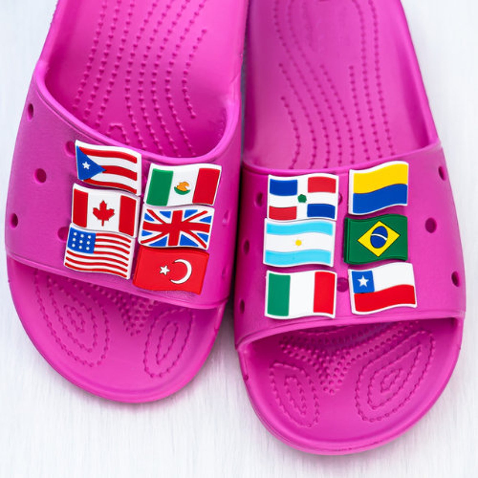 National Flag Croc Charms Country Flags Crocs Jibbitz Etsy