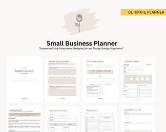 Business Planner Printable BUNDLE, Small Business Planner, Side Hustle, Business Trackers, Social Media, Finances, Content, Order, Etsy Shop