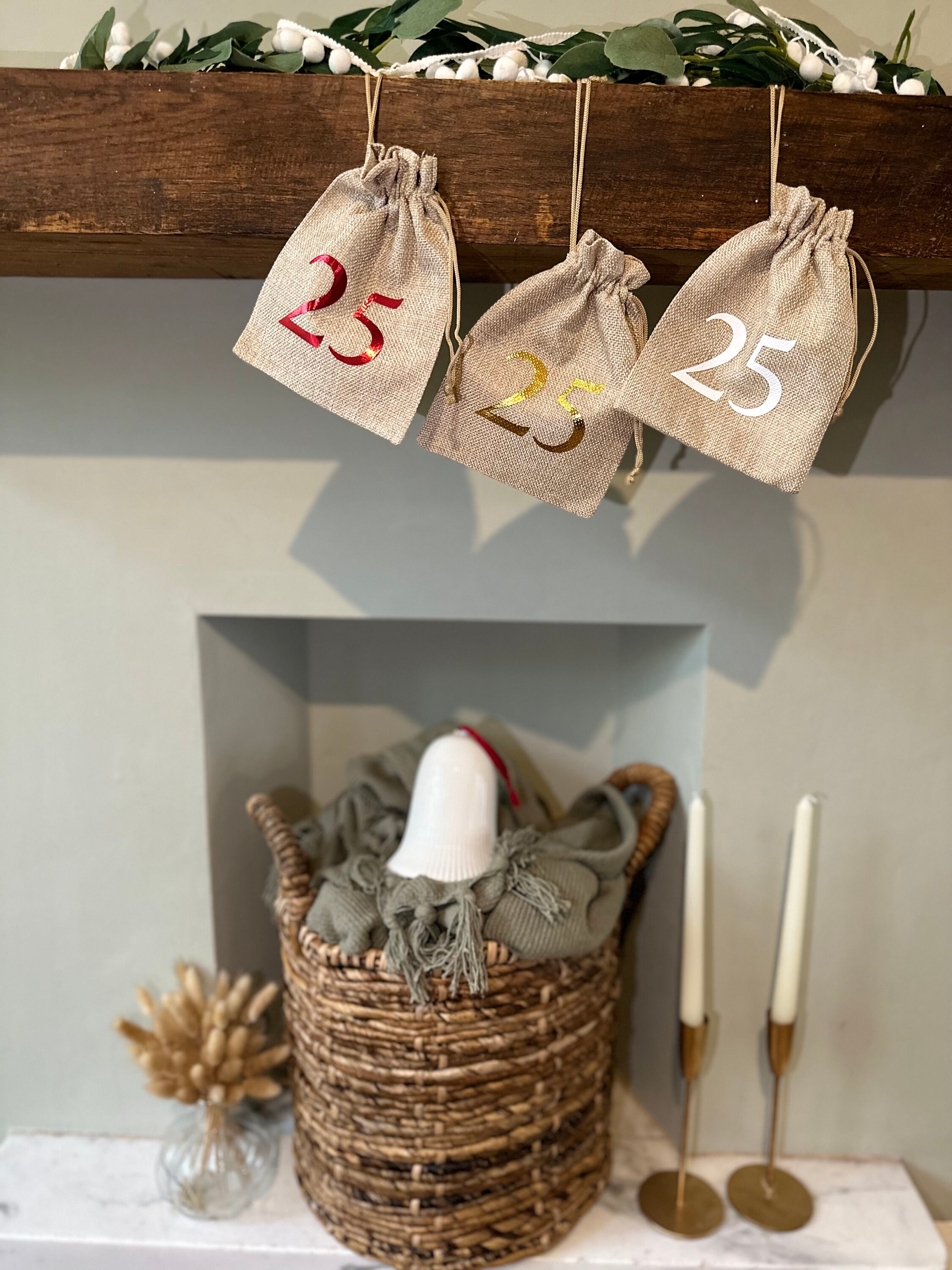 large-reusable-christmas-advent-bags-diy-hanging-advent-bags-etsy-uk