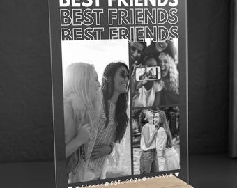 Best Friends Acrylglasbild personalisiert Geschenk Beste Freunde Danke Freundin Freundschaft Geschenke Besties Geburtstag Weihnachten Bilder