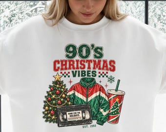 Retro Winter Sweatshirt Weihnachten Hoodie Santa Shirt Weihnachtszeit Sweater Weihnachtsgeschenk T-Shirt Christmas Geschenk Weihnachts Pulli