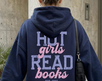 Bücher Sweatshirt personalisiert Book Lover Hoodie Bücherwurm Geschenk Buchliebhaber Geburtstag Weihnachtsgeschenk Book Club Bookish Merch