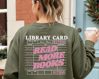 Bücher Sweatshirt personalisiert Book Lover Hoodie Bücherwurm Geschenk Buchliebhaber Geburtstag Weihnachtsgeschenk Book Club Bookish Merch