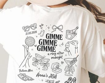 Personalisierte JGA Shirts für Junggesellinnenabschied Team Braut Shirt Crew Shirts Braut-Geschenk Brautjunger Trauzeugin Geschenke Hochzeit