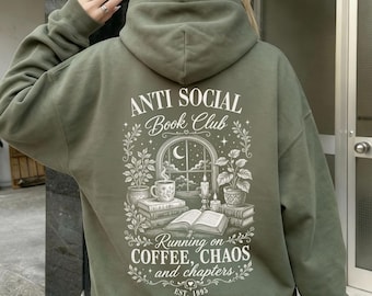Personalisiert Buchliebhaber Sweatshirt Book Lover Hoodie Bücherwurm Geschenk Bookworm Geburtstag Weihnachtsgeschenk Book Club Bookish Merch