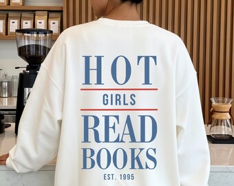 Bücher Sweatshirt personalisiert Book Lover Hoodie Bücherwurm Geschenk Buchliebhaber Geburtstag Weihnachtsgeschenk Book Club Bookish Merch