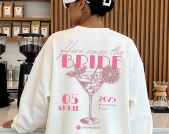 JGA Hoodie personalisiert Junggesellinnenabschied Braut Geschenk Team Braut Sweatshirt Bride Crew Sweater Brautjungern Geschenk Trauzeugin