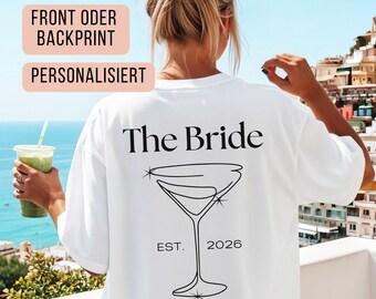 JGA Shirts personalisiert Junggesellinnenabschied Braut Geschenk Team Braut Shirt Bride Crew T-Shirts Brautjungern Geschenk Trauzeugin Shirt