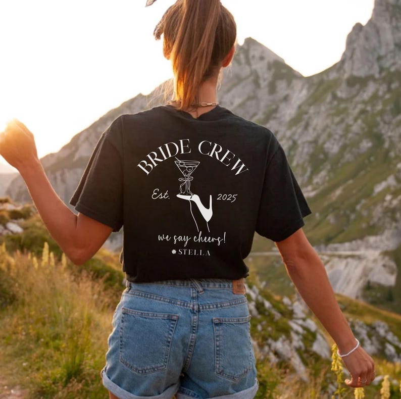 Personalisierter JGA Shirts Junggesellinnenabschied Team Braut Shirt Crew Shirts Braut-Geschenk Trauzeugin Geschenke Brautjunger Brautparty image 5