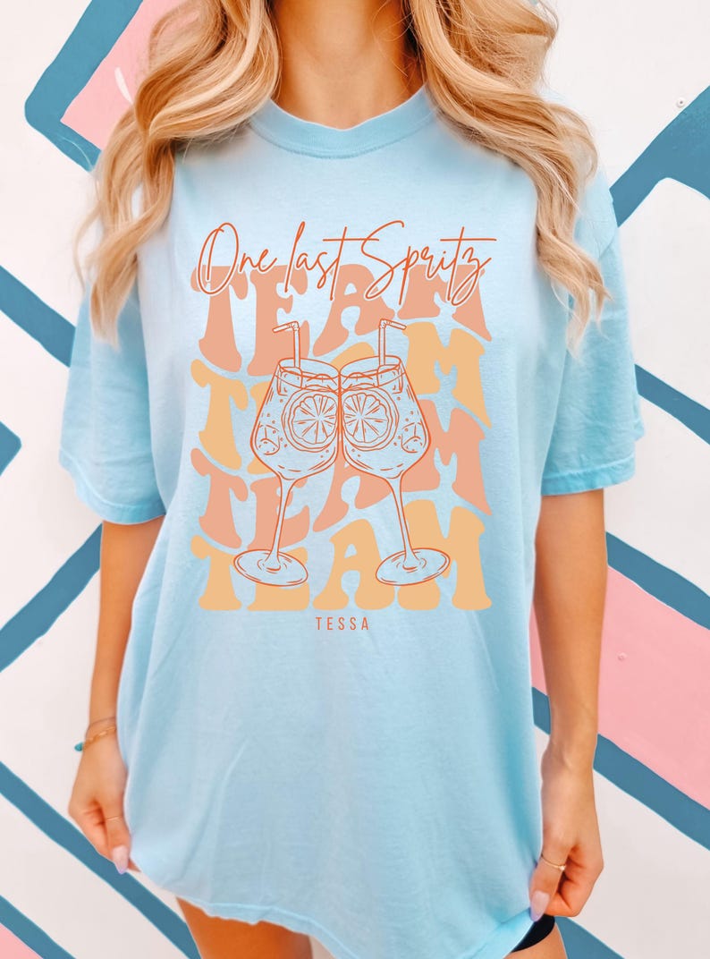JGA Shirts personalisiert Aperol Spritz Braut T-Shirt Junggesellinnenabschied TShirts JGA Party Shirt Geschenk Trauzeugin Brautjungfer Crew image 14