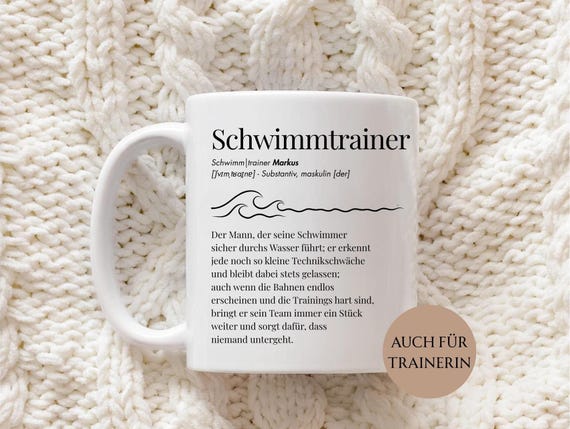 Personalisierte Schwimmtrainer Tasse Schwimm Coach Geschenke Geburtstagsgeschenk Weihnachten Geschenk Schwimmlehrerin Schwimmen Kleinigkeit
