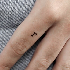 R Typewriter Lowercase Temporary Tattoo (Set of 3)