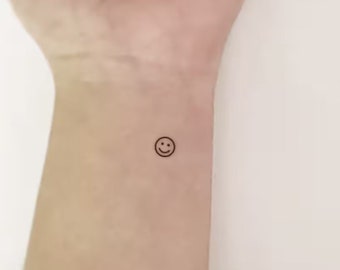 Blij gezicht tijdelijke tattoo (set van 3)