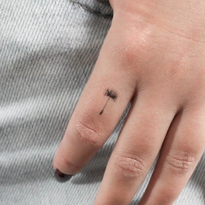 Piccolo tatuaggio temporaneo con semi di dente di leone (set di 3)