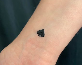 Spade Temporary Tattoo (Set of 3)