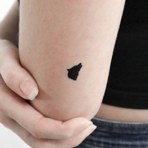 Wolf Head Temporary Tattoo (Set of 3)