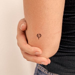 Tatuaje temporal Phi (juego de 3)