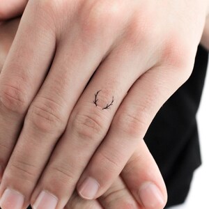 Kleine geweien tijdelijke tattoo (set van 3)