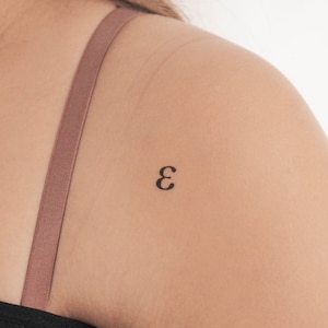 Epsilon ε Tatuaje Temporal (Juego de 3)