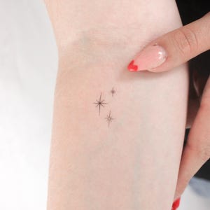 Three Shining Star Sparkles Temporary Tattoo (Set of 3)