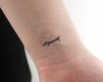 小型ダックスフントのタトゥーシール - 犬好きへのギフト - Etsy