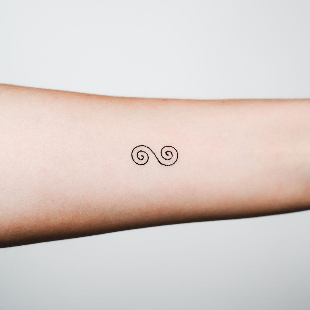 Little Double Spiral Temporary Tattoo (set of 3) - Etsy
