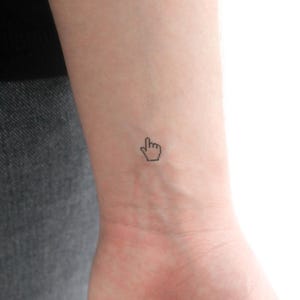 Cursor de ponteiro pixelado tatuagem temporária (conjunto de 3)