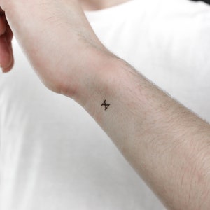 X Typewriter Lowercase Temporary Tattoo (Set of 3)