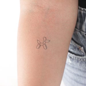 Tatuaggio Temporaneo Cane Palloncino (Set di 3)