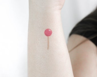 Pink Lollipop temporäres Tattoo (3er Set)
