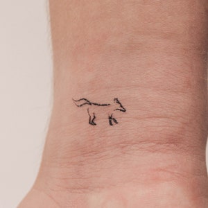 Tatuaggio Temporaneo Volpe Minimalista (Set di 3)