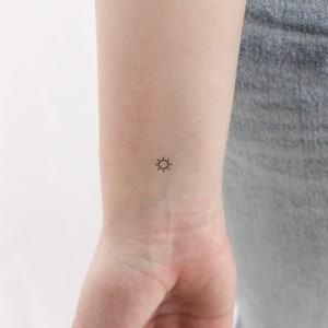 Tiny Sun Temporary Tattoo (Set of 3)
