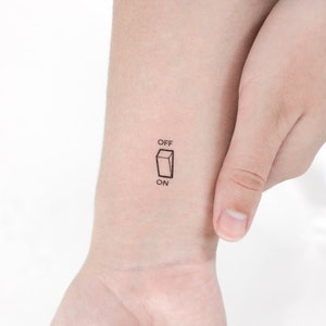 Minimalist Switch Temporary Tattoo (set of 3) - Etsy