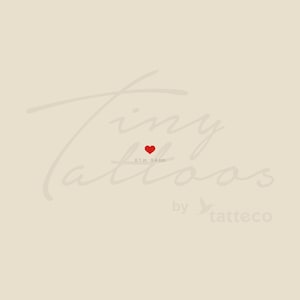 Winziges rotes Herz temporäres Tattoo (3er Set)