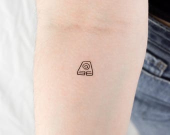 Avatar Erde Symbol temporäres Tattoo (3er Set)