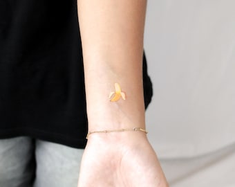 Tatuaje temporal de emoji de plátano (juego de 3)