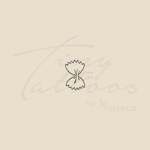 Small Farfalle Pasta Temporary Tattoo (Set of 3)