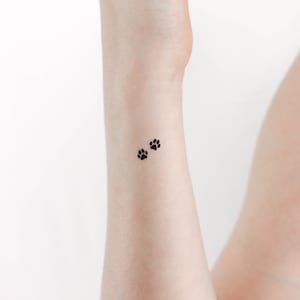 Dog Paw Couple Temporary Tattoo (Set of 3)
