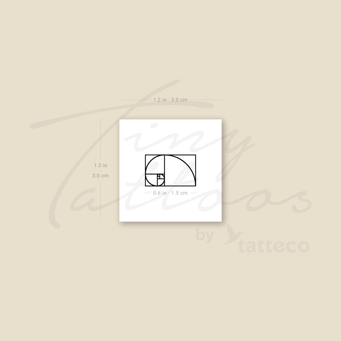 Little Golden Spiral Temporary Tattoo (set of 3) - Etsy