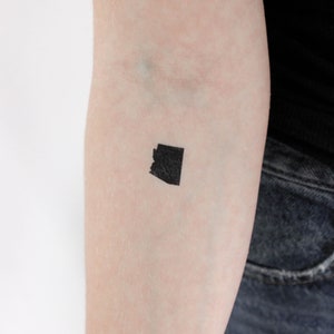 Arizona Karte temporäres Tattoo (3er Set)