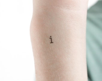 Ich Schreibmaschine Kleinbuchstaben temporäres Tattoo (3er Set)