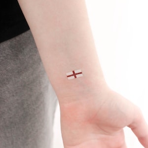 England Flag Temporary Tattoo (Set of 3)