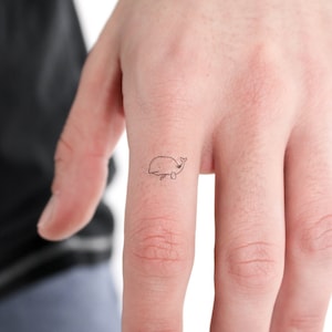 Winziger Wal Temporäre Tattoo (3er Set)