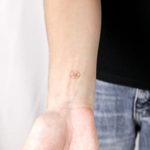 Tiny Sand Dollar Temporary Tattoo (Set of 3)