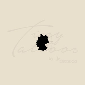 Kleine Deutschland Landkarte temporäres Tattoo (3er Set)