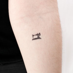 Little Sewing Machine Temporary Tattoo (Set of 3)