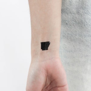Arkansas Karte temporäres Tattoo (3er Set)