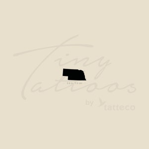 Tatouage temporaire de carte du Nebraska (lot de 3)